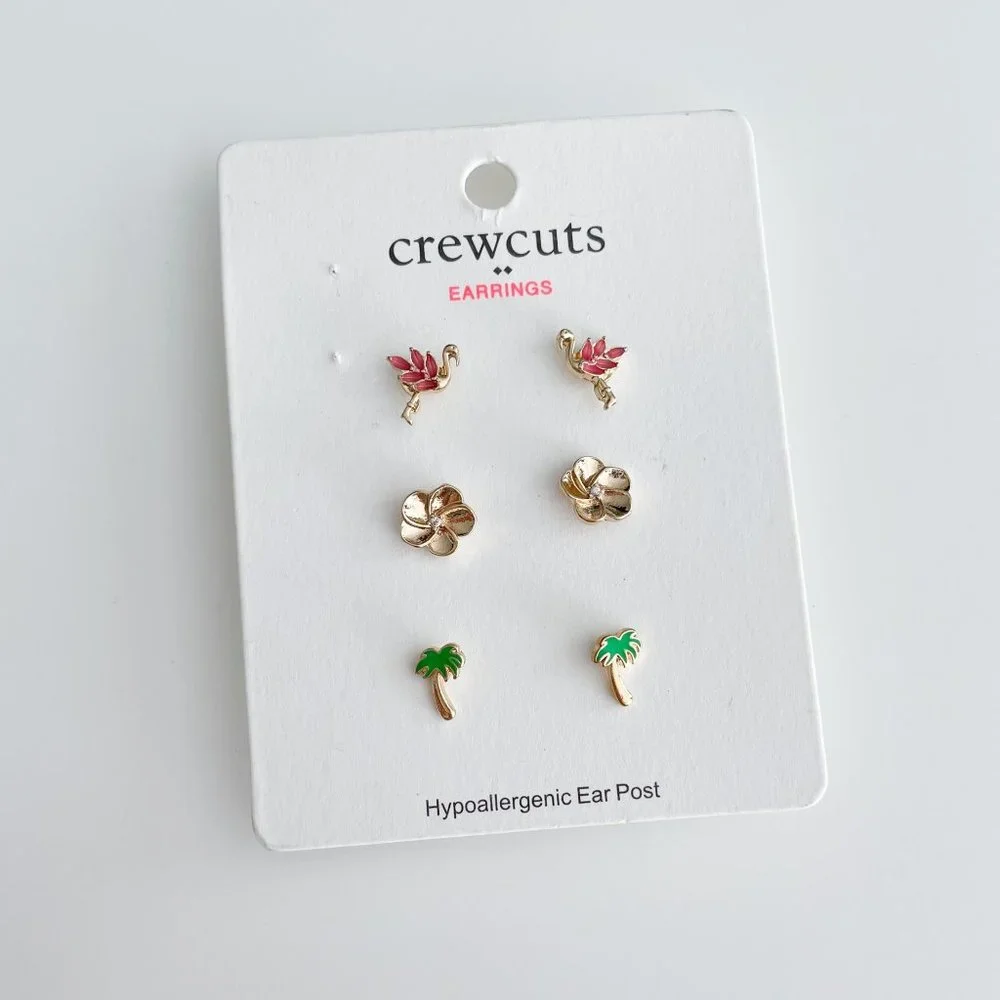 J. Crew Factory Girls' Flamingo Earrings Pack